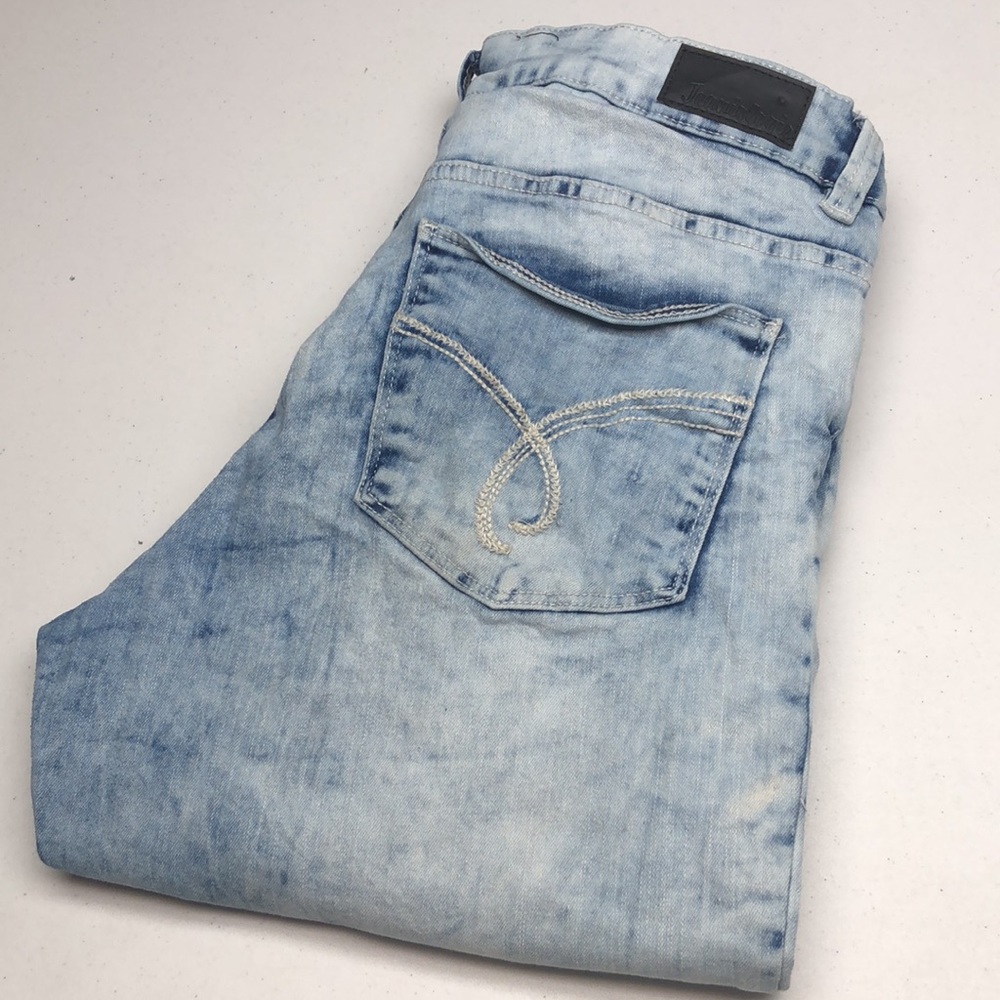 LIKE NEW ACID WASH JEANIOLOGIE HIGH-RISE SKINNY JEANS 14/32x30 ⭐